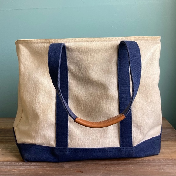 Polo Ralph Lauren Big Pony Canvas and Leather Tote Bag - Picture 13 of 14